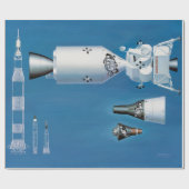  NASA-ruimtevaartuigen en raketten Cadeaupapier (Vlak)