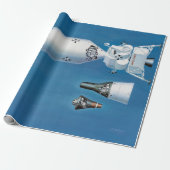  NASA-ruimtevaartuigen en raketten Cadeaupapier (Uitgerold)