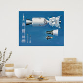 NASA-ruimtevaartuigen en raketten Poster (Keuken)