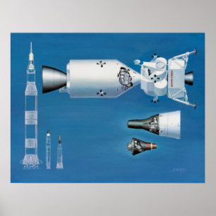 NASA-ruimtevaartuigen en raketten Poster