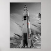 NASA Saturn V - USA Color Splash Poster (Voorkant)