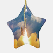 NASA Scout Rocket Launch Liftoff Keramisch Ornament (Links)