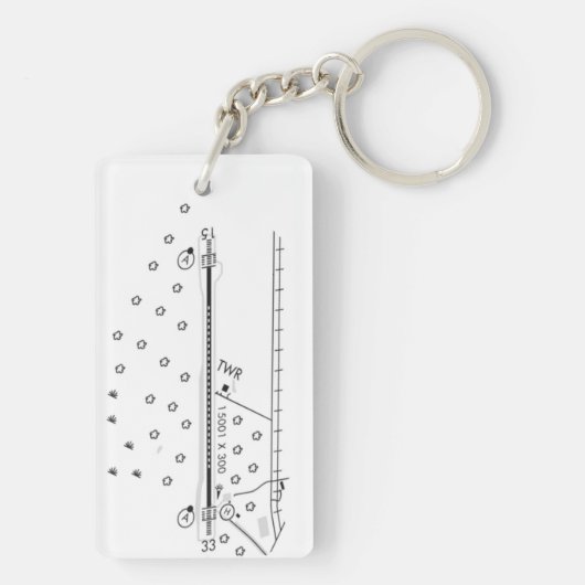 NASA Shuttle Landing Facility — Schema Sleutelhanger (achterkant)