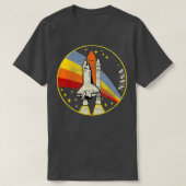 NASA Shuttle Launch in Rainbow T-shirt (Design voorkant)