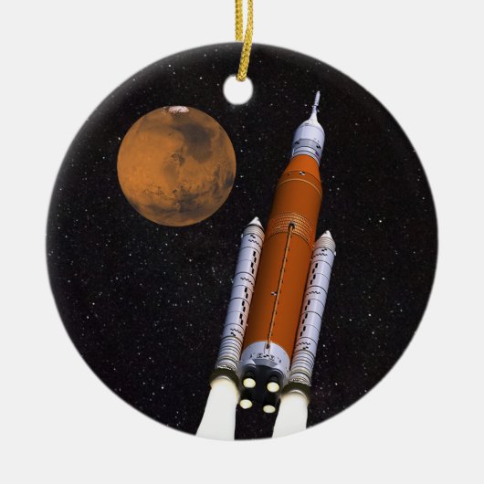NASA SLS Space Launch System Keramisch Ornament (Voorkant)