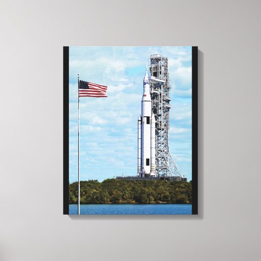 NASA SLS Space Launch System Raketlanceerplatform Canvas Afdruk (Voorkant)