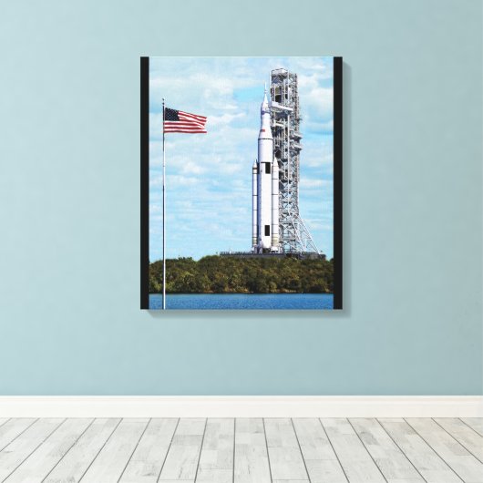 NASA SLS Space Launch System Raketlanceerplatform Canvas Afdruk (Insitu (Houten vloer))
