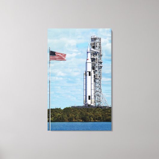NASA SLS Space Launch System Raketlanceerplatform Canvas Afdruk (Voorkant)