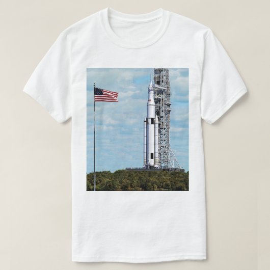 NASA SLS Space Launch System Raketlanceerplatform T-shirt (Design voorkant)