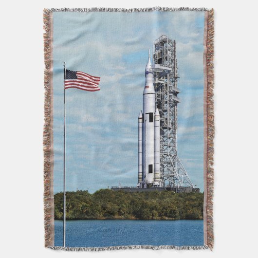 NASA SLS Space Launch System Rocket Launchpad Deken (Voorkant Verticaal)