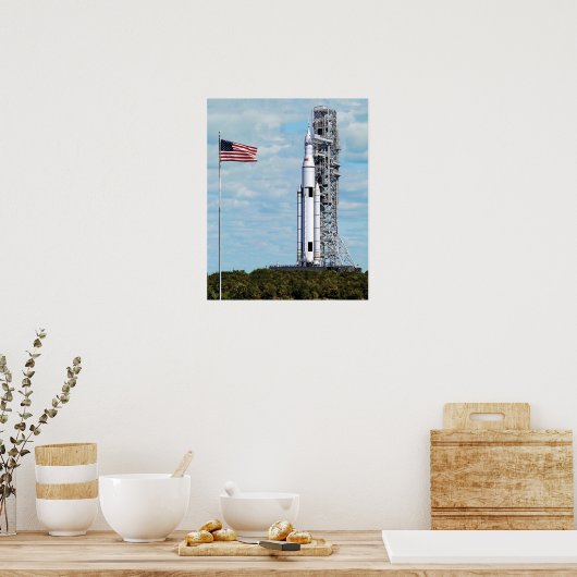 NASA SLS Space Launch System Rocket Launchpad Poster (Keuken)