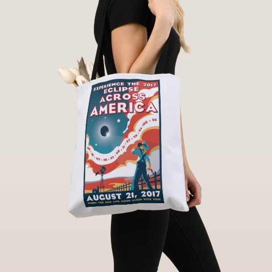 NASA Solar Eclipse America Canvas tas (Dichtbij)