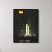 NASA Space Launch System Rocket Artemis I Moonrise Canvas Afdruk (Voorkant)