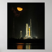 NASA Space Launch System Rocket Artemis I Moonrise Poster (Voorkant)