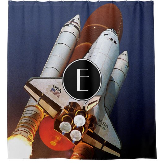 NASA Space Shuttle Atlantis lancering STS-45 Douchegordijn (Voorkant)