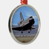 NASA Space Shuttle Atlantis Landing Edwards AFB Metalen Ornament (Rechts)