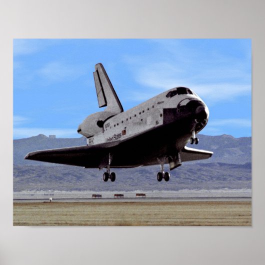 NASA Space Shuttle Atlantis Landing Edwards AFB Poster (Voorkant)