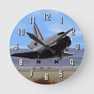 NASA Space Shuttle Atlantis Landing Edwards AFB Ronde Klok