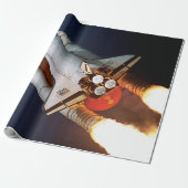 NASA Space Shuttle Atlantis Start STS-45 Cadeaupapier (Uitgerold)