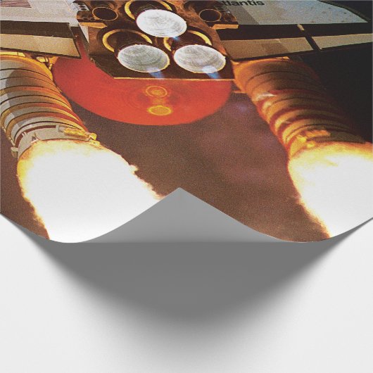 NASA Space Shuttle Atlantis Start STS-45 Cadeaupapier (Hoek)