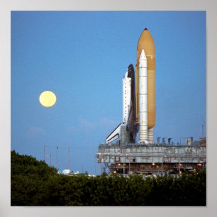 NASA Space Shuttle Atlantis STS-86 lancering uitro Poster