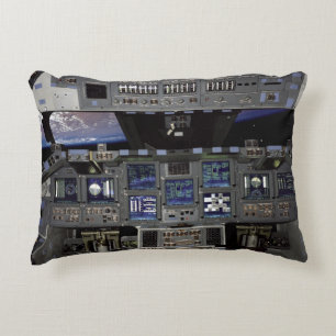 NASA Space Shuttle Cockpit Aarde Omloopbaan Raam U Accent Kussen