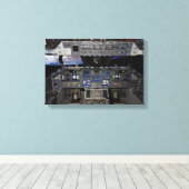 NASA Space Shuttle Cockpit Aarde Omloopbaan Raam U Canvas Afdruk (Insitu (Houten vloer))