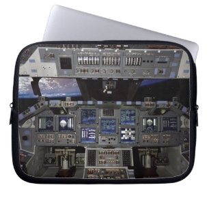 NASA Space Shuttle Cockpit Aarde Omloopbaan Raam U Laptop Sleeve
