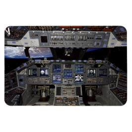 NASA Space Shuttle Cockpit Aardorbit Raam Uitzicht Magneet