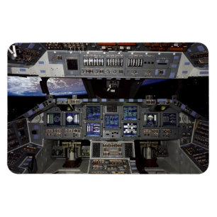 NASA Space Shuttle Cockpit Aardorbit Raam Uitzicht Magneet
