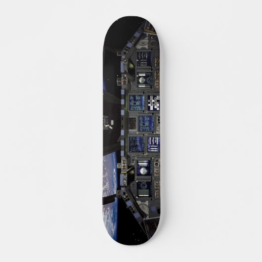 NASA Space Shuttle Cockpit Aardorbit Raam Uitzicht Persoonlijk Skateboard (Voorkant)