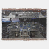 NASA Space Shuttle-cockpit Aardorbit Raamuitzicht Deken (Voorkant)