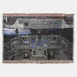 NASA Space Shuttle-cockpit Aardorbit Raamuitzicht Deken