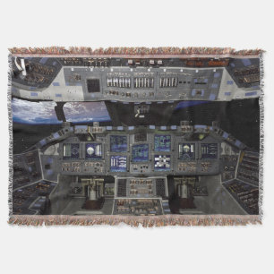 NASA Space Shuttle-cockpit Aardorbit Raamuitzicht Deken