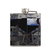NASA Space Shuttle-cockpit Aardorbit Raamuitzicht Heupfles (Achterkant)