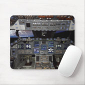 NASA Space Shuttle-cockpit Aardorbit Raamuitzicht Muismat (Met muis)