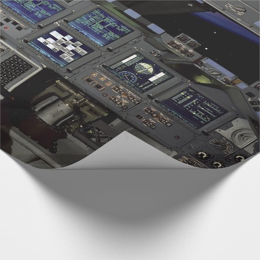 NASA Space Shuttle Cockpit Earth Orbit Window Uitz Cadeaupapier (Hoek)