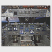 NASA Space Shuttle Cockpit Earth Orbit Window Uitz Cadeaupapier (Vlak)