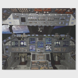 NASA Space Shuttle Cockpit Earth Orbit Window Uitz Cadeaupapier
