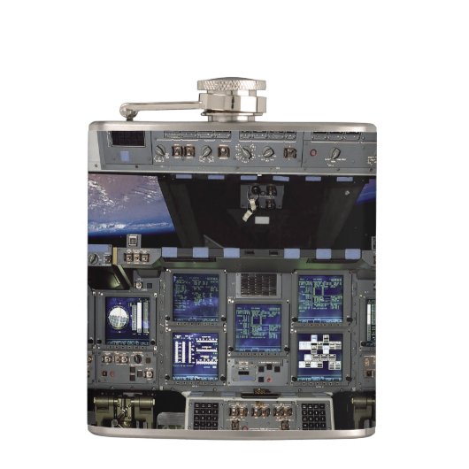 NASA Space Shuttle Cockpit Earth Orbit Window Uitz Heupfles (Voorkant)