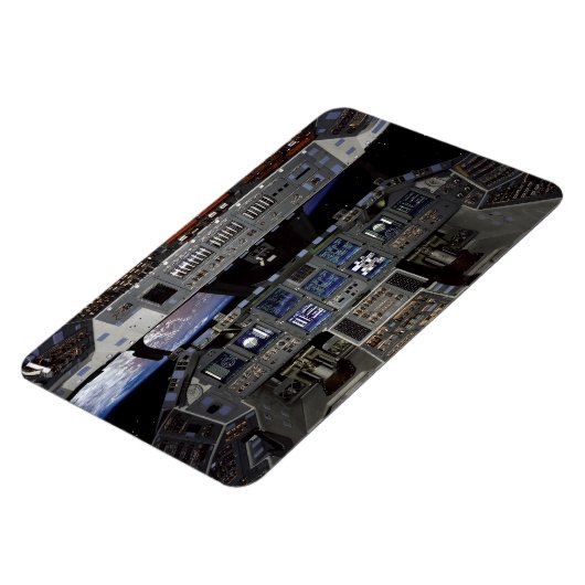 NASA Space Shuttle Cockpit Earth Orbit Window Uitz Magneet (Linkerzijde)