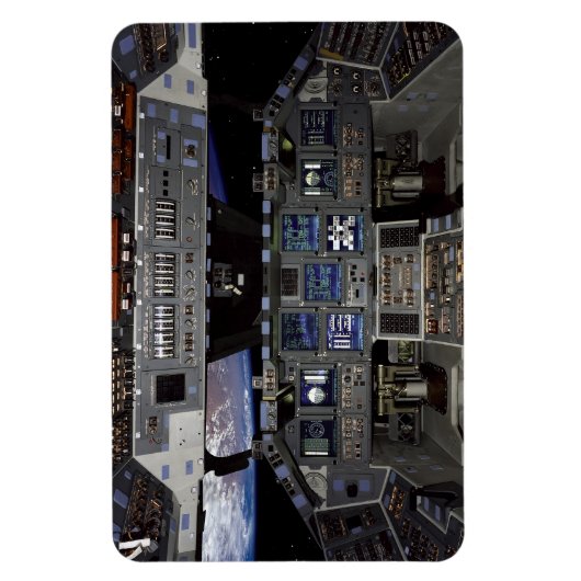 NASA Space Shuttle Cockpit Earth Orbit Window Uitz Magneet (Verticaal)