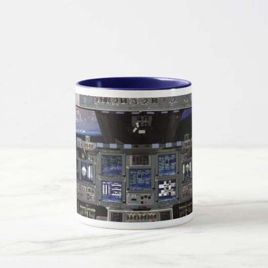 NASA Space Shuttle Cockpit Earth Orbit Window Uitz Mok (Midden)