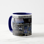 NASA Space Shuttle Cockpit Earth Orbit Window Uitz Mok (Voorkant links)