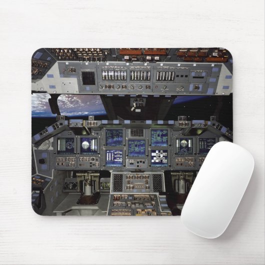 NASA Space Shuttle Cockpit Earth Orbit Window Uitz Muismat (Met muis)