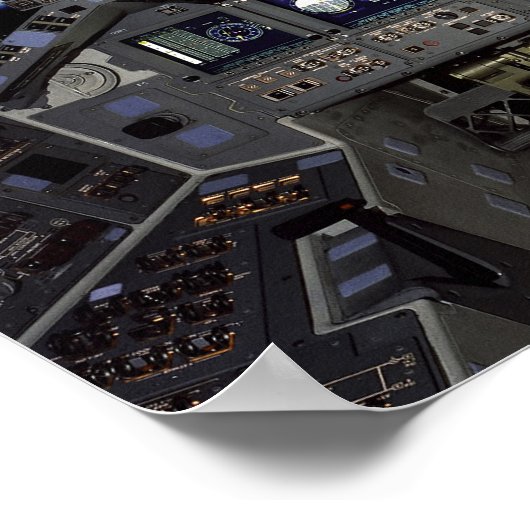 NASA Space Shuttle Cockpit Earth Orbit Window Uitz Poster (Hoek)