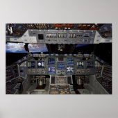 NASA Space Shuttle Cockpit Earth Orbit Window Uitz Poster (Voorkant)
