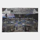 NASA Space Shuttle Cockpit Earth Orbit Window Uitz Theedoek (Horizontaal)