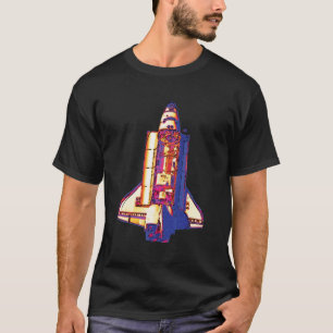 NASA Space Shuttle Discovery Gezien Vanaf Mir Pop  T-shirt