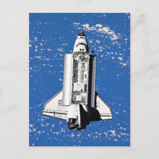 NASA Space Shuttle Discovery in de baan om de aard Briefkaart (Voorkant)